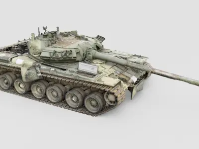 Russian T-72 tank destroyed by Ukrainian army 3D model order