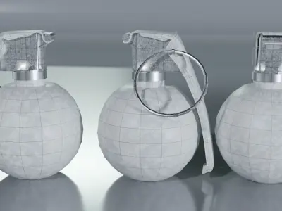 M67 Frag grenade Low-poly 3D model