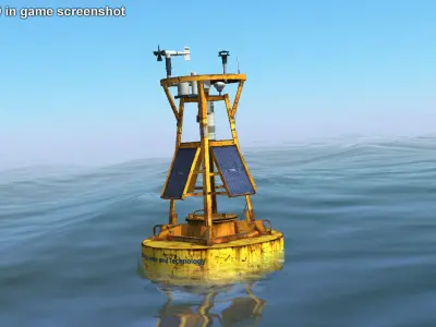 Meteorological Buoy Low-poly 3D model