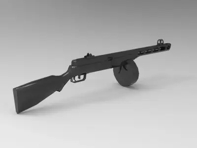 PPSh 41 submachine gun 3D model