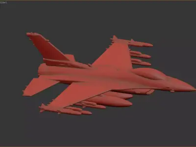 F-16C Fighting Falcon 3D print model