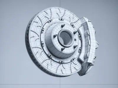 HIGH PERFORMANCE BIG BRAKE KIT  Low-poly 3D model