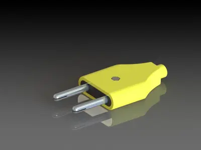 Power Plug Assembly Low-poly 3D model
