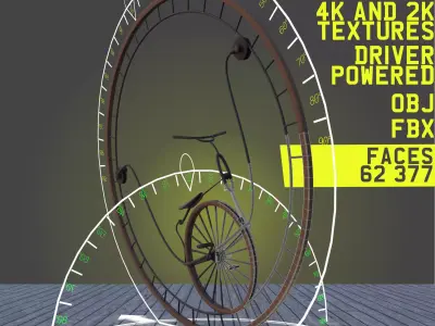 Classic Monowheel Low-poly 3D model