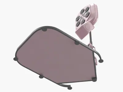 Floor Boxing Reflex Station Pink 3D model