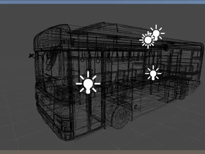 Japanese Public Bus 3D Model - Unity Ready Low-poly 3D model