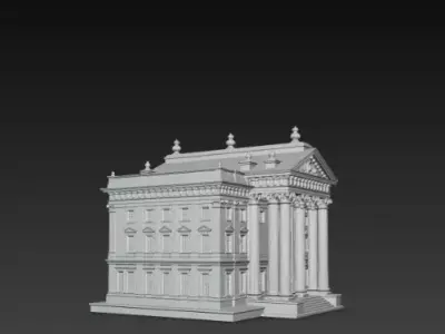 Roman Style Architecture Decorative 3D Building 3D print model