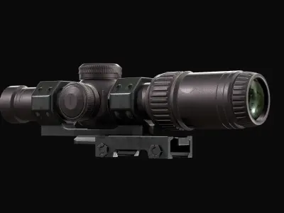 Sniper Scope Low-poly 3D model