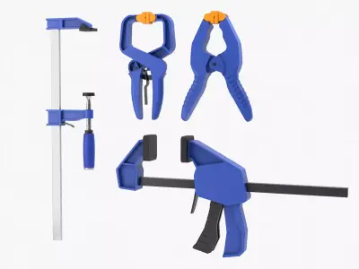 Clamp Set Low-poly 3D model