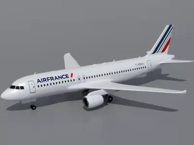  Airbus A320 Air France 3D model