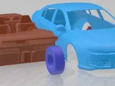 Renault Laguna Sedan 2011 Printable Car  3D print model