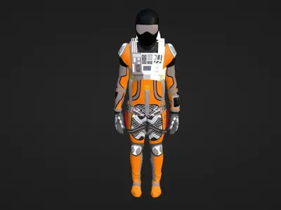 Robot Soldier - Assault Soldier Low-poly 3D model 6