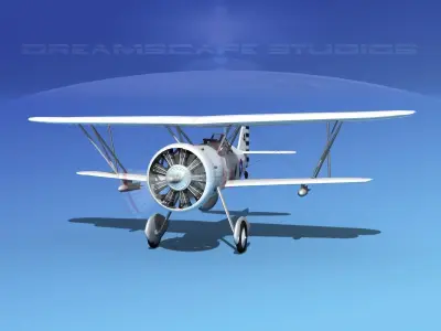 Curtiss F-11-C2 Goshawk V08 3D model