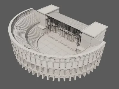 Ancient Rome Buildings Pack 3D model