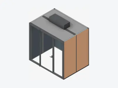 Booth - Meeting - Officetec - Pod - Medium Low-poly 3D model
