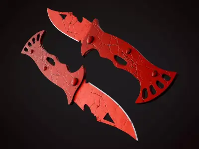 Knife 3 J Low-poly 3D model