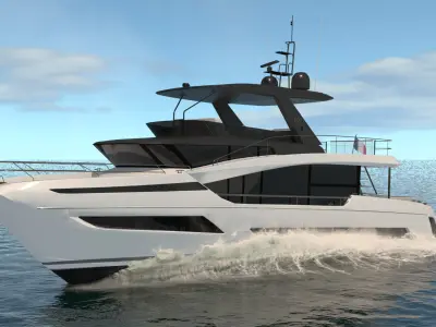 Prestige X70 Yacht Dynamic Simulation 3D model