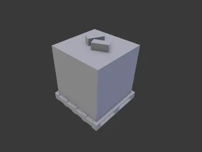 Bricks Pallet Low-poly 3D model