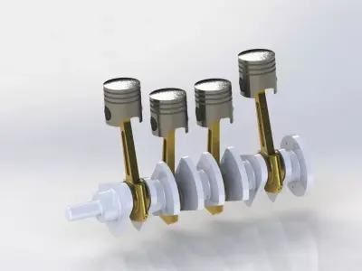  four cylinder 3D model