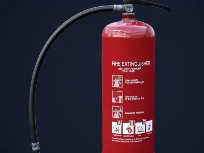 Fire Extinguisher 1 Plus 1 PBR Game Ready Low-poly 3D model