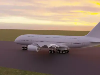 Airbus A380-800 Aircraft 3D model purchase