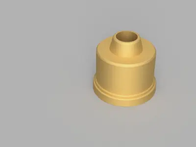 18th Century Brass Style Quill Pen Inkwell  3D print model
