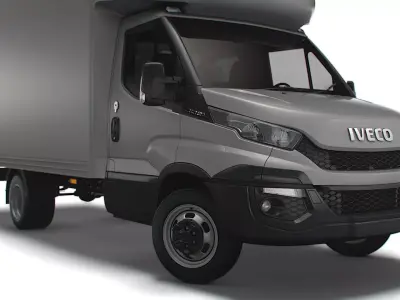 Iveco Daily Luton Box Tail Lift 2014 3D model