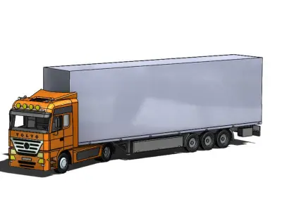 Truck orange 3D print model