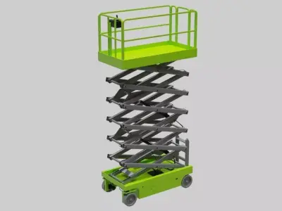 Scissor Lift 1 Untextured Low-poly 3D model