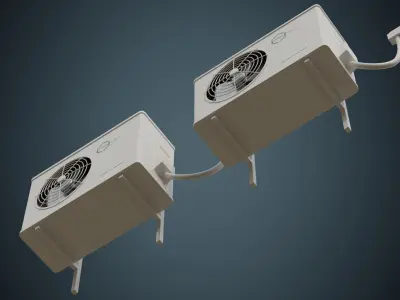 Air Conditioner 6A Low-poly 3D model