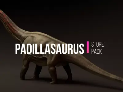 Padillasaurus Asset Pack Low-poly 3D model