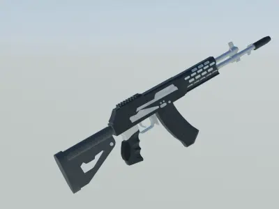 AK12 from 2016 produced in Russia Low-poly 3D model