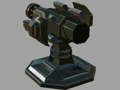 Tower defense Turret for Tower Defense style games 3D model