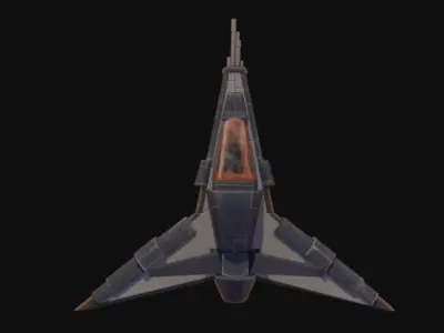 Space ship Free low-poly 3D model