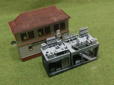 German signal box Lampertsmuchle-Otterbach 1-160 resin 3D print model