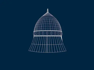 helmet golden 3D model purchase