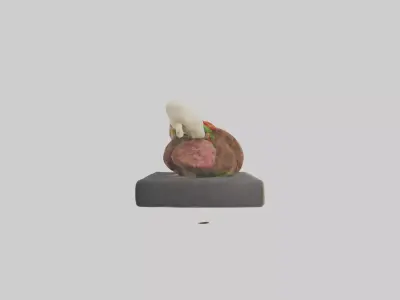 Lamb kebab model Low-poly 3D model