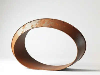 Rusty Steel Loop Model Pack Low-poly 3D model