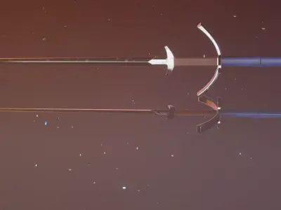 Medieval Zweihander sword Low-poly 3D model