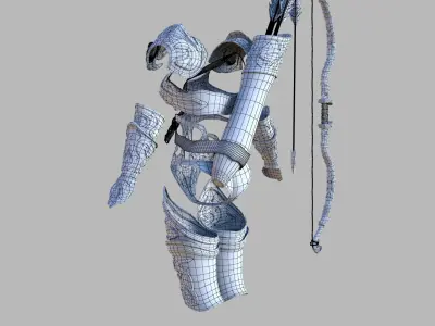 Fantasy archers armor 3D model