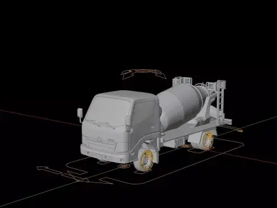 Hino Dutro Concrete Mixer 3D model purchase