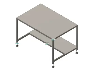 Desk with foodrest 1 Low-poly 3D model
