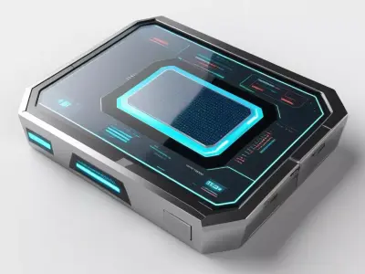 SciFi Data Pad Holographic Display 3D model