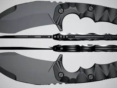Knife highpoly 3D model