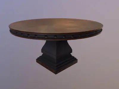  Round Table  Free low-poly 3D model