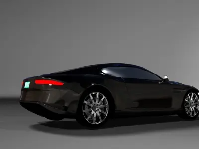 Aston Martin DB9 2017  Free low-poly 3D model