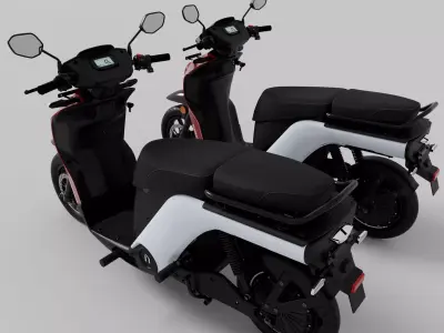 Scooter Bike Low-poly Hi-Poly 3D model