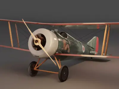 Hanriot HD1 - Airplane 3D model