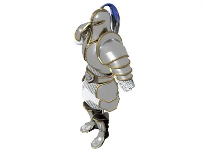 Armor on a dummy Low-poly 3D model