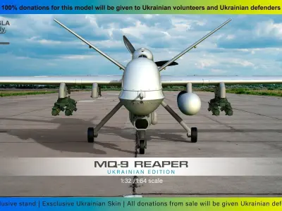 MQ-9 Reaper Block5 Ukrainian Edition HIGH QUALITY 3D PRINT MODEL 3D print model